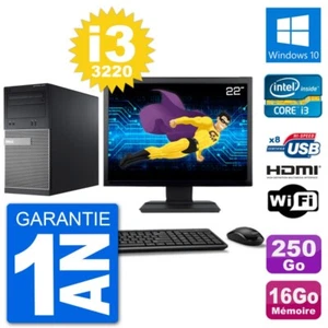 PC DELL 3010 MT Bildschirm 22 " i3-3220 RAM 16Go Festplatte 250Go HDMI Windows - Bild 1 von 3