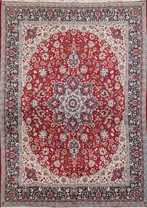 Red/ Navy Blue Turkish Room Size Rug Oriental Traditional Carpet 10x13 - Picture 1 of 11