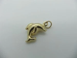 Colgante/dije vintage de delfín hinchado oro amarillo de 14 K alrededor de la década de 1960 - Imagen 1 de 1
