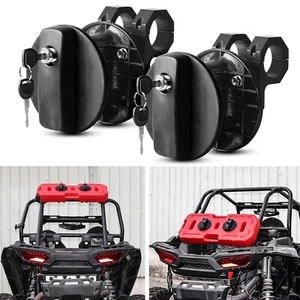 Mount Bracket Locks w/ Roll Bar Clamps for 20L Fuel Tank Gas Can Container 2Pcs - Picture 1 of 12