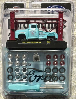 M2 Machines 2024 1956 Ford F-100 Tow Truck Model Kit #R68 1:64 Scale Die-cast - Image 1 of 2