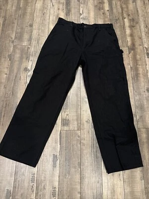 Pantalones de trabajo para hombre Carhartt holgados lavados negros utilitarios 38x32 NUEVOS ETIQUETAS Foto 1 de 4