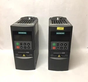 SIEMENS MICROMASTER 420 6SE6420-2AB12-5AA1 With (BOP) 6SE6400-0BP00-0AA0 LOT-2pc - Picture 1 of 4