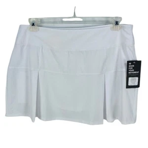 ETONIC Pleated Mini Skirt Skort Womens Size XL Athletic Sport Tennis Golf White - Picture 1 of 9