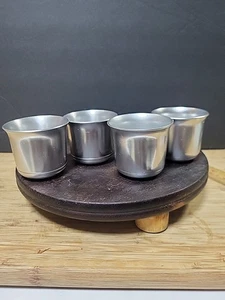 Set Of 4 VTG Kensington Ware Aluminum Cups Cocktail Barware Dipping 4 oz As Is - Picture 1 of 13