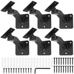 6pcs Swivel Handrail Brackets Heavy Duty Steel Hand Rail Brackets for Stairca... - Picture 1 of 9
