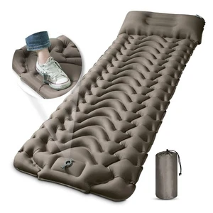 Camping Pad, Foot Press Inflatable Sleeping Pad Extra Thick Lightweight Campi... - Picture 1 of 7