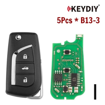 KEYDIY KD B13-3 Universal Flip Remote Key 3 Buttons for Toyota Type 5PCS/lot - Image 1 of 4