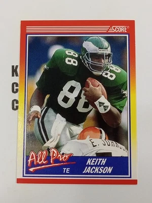 1990 Score Football NFL All Pro #588 Keith Jackson Philadelphia Eagles - Image 1 of 2