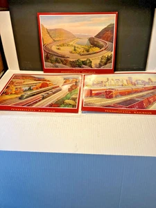 CONJUNTO DE (3) LETREROS DE CALENDARIO DE METAL ENCRUCIJADA DEL COMERCIO DEL FERROCARRIL DE PENNSYLVANIA - Imagen 1 de 7