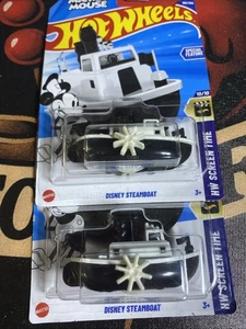 SET x 2 Hot Wheels 2025 DISNEY STEAMBOAT Mickey Mouse HW 2er Set - Bild 1 von 1
