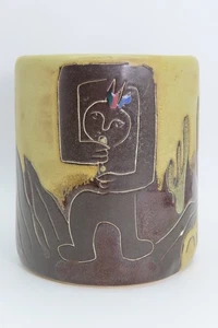 Mara Stoneware Coffee Tee Mug Cup - Kokopelli 16 oz - Beautiful Mug - Picture 1 of 13