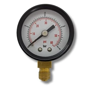 Pressure gauge 0-16bar I 1/8-1/2 Customs I Class 2.5 I Rear/bottom connection I - Picture 1 of 1
