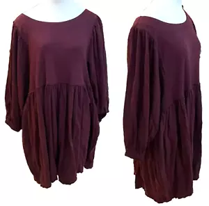 NEW Free People RED MINI DRESS SZ L - Picture 1 of 7