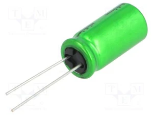 Condensatore: elettrolitico 25V 47uF THT bipolare Ø10x12,5mm UES1E470MPM elettrico - Foto 1 di 1