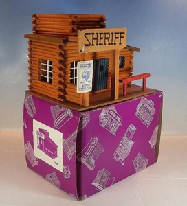 Elastolin 7635 Western Holz Sheriff Office Blockhausstil OVP #210 - Bild 1 von 1