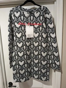 NWT! NEW! Love Moschino Python Geometric Hearts Dress 12 L Cotton Stretchy Body - Picture 1 of 10