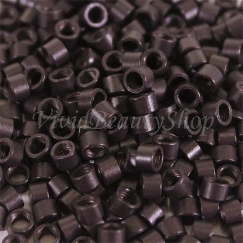 Dark Brown Screw Thread Micro Ring Beads Lock for I Stick Human Hair Extensions - Image 1 of 1