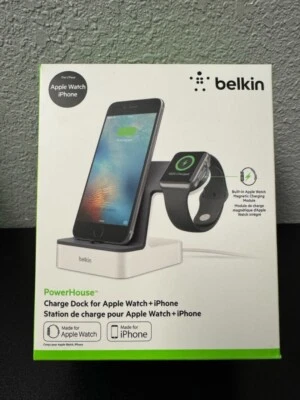 Dock de carga Belkin PowerHouse para Apple Watch e iPhone NOVO - Imagem 1 de 3