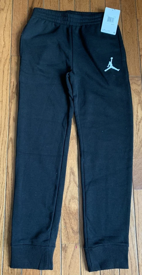 Nike Air Jordan Fleece Boys Joggers Pants Size M 10-12 Years Black