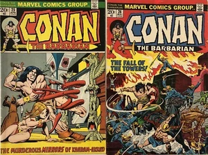 CONAN MARVEL COMIC LOT MURDEROUS MIRRORS/FALL OF TOWERS 1970S VG - Picture 1 of 4