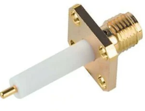 Amphenol Connex SMA Panelhalterung 4 Löcher Halterung RF Stecker PN: 132146 50OHM - Bild 1 von 3