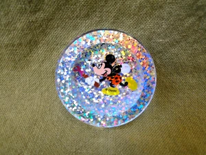 Vintage 1990's Disney: Caveman Mickey Mouse Plastic Pog Slammer - Picture 1 of 3