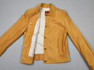 Vintage Cole Haan Goatskin Jacket Sz S Country Flower Design Leather Suede RARE - Picture 1 of 13