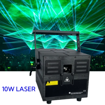 10W Laser Professional Disco Light Full Color RGB ILDA Animation DJ Stage Light - Image 1 of 4