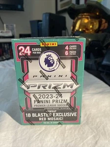 2023-24 Panini Prizm Premier League Soccer Cards Blaster Box Red Mosaics - Picture 1 of 4