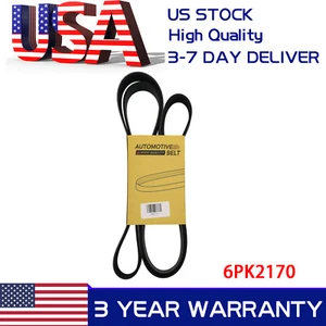 Serpentine Belt For 97-08 Ford Ranger Explorer Mercury Taurus Mazda MX-5 6PK2170 - Picture 1 of 6