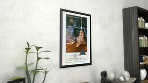 Póster de película vintage de Giclee 1977 de lona enmarcada de Star Wars - Imagen 1 de 6