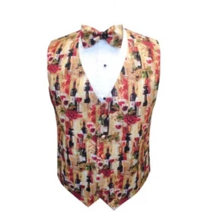 Wine Bottles II Tuxedo Vest and Bowtie - Picture 1 of 5
