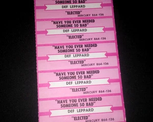 JUKEBOX STRIP (1) DEF LEPPARD Have You Ever Needed..So Bad/Elected 45 L@@K! - Picture 1 of 1