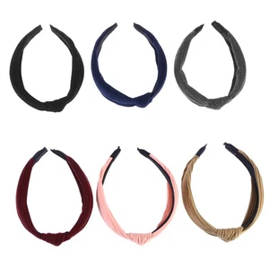 6 Pezzi Cerchietto Uomo Miss Fasce Capelli per Donna Nodo Turbante Moda - Foto 1 di 12