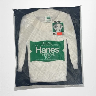 Top térmico tejido invierno 14/16 grande vintage Hanes para niños sin existencias Foto 1 de 3