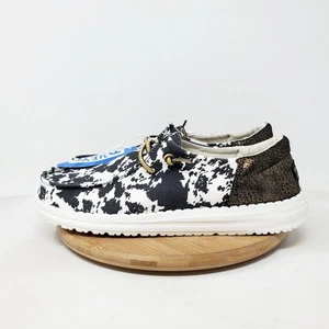 Hey Dude Wendy Schuhe Damen 9 Funk Cowgirl Cow Print Loafer Sneaker leicht - Bild 1 von 14