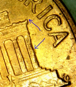 1963-D Error Die Chips / Crack Lincoln Memorial Cent BU Uncirculated Red - Picture 1 of 4
