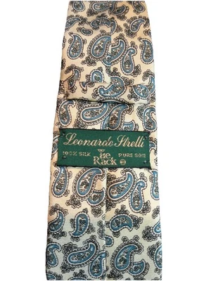Leonardo Strelli The Rack 2.5x58 Men’s Tie 100% Silk Made In Italy Plum Paisley - Image 1 of 4