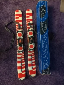 Salomon Snow Blades Snowblades Short Skis Adjustable France Freeglide Buzz 90 - Picture 1 of 11