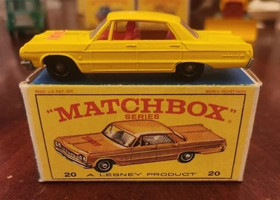 MIB MATCHBOX CHEVEROLET IMPALA TAXI-CAB NO. 20 AND ORIGINAL BOX - Image 1 of 4