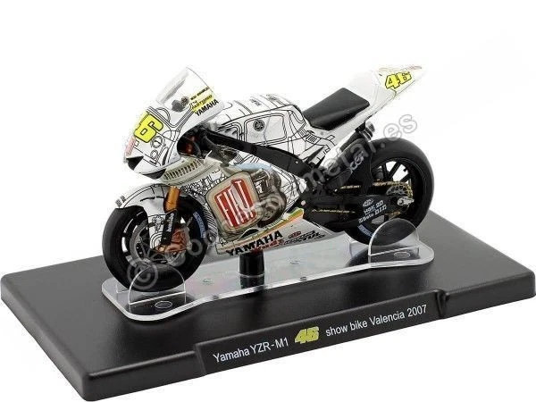 2007 Yamaha YZR-M1 Nº46 Valentino Rossi Show Bike MotoGP Valencia1:18 Editorial  - Imagen 1 de 4