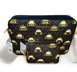 Michael Kors NYC Taxi Crossbody Purse Matching Wallet keychain New York Special - Picture 1 of 19