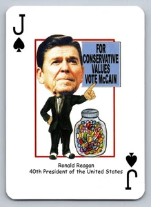 Vintage politische Spielkarte "Vote McCain" mit Ronald Reagan - Bild 1 von 2