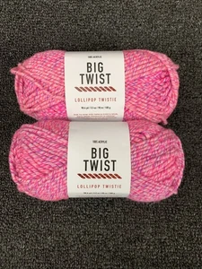 Lotto di 2 Big Twist Lollipop Twistie anni 90 filato Girlie Medium (4) 98,4 iyd 3,5 oz - Foto 1 di 6