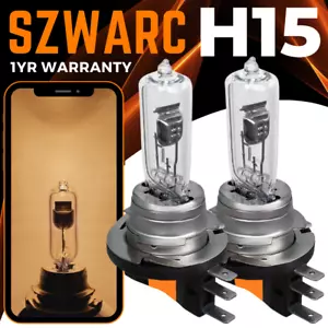 2x H15 Headlight Bulb Halogen 715 Replacement 55w DRL High Low Main Beam Bulbs - Picture 1 of 12