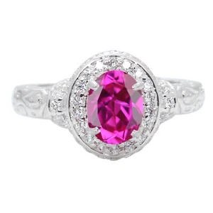 925 Sterling Argent 2,00Kt Ovale Forme 100% Naturel Africain Tourmaline Bague - Foto 1 di 5