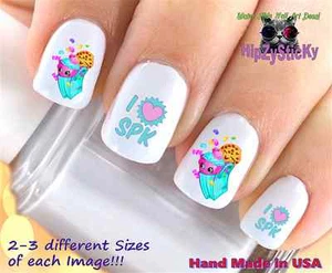 Nail Art Shopkins Season 3 Pink SPK KID Set + Bonus WaterSlide Decals Transfers - Picture 1 of 2