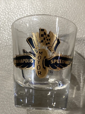 Indianapolis Motor Speedway-500 Shot Glass- Great Design,Excellent condition-HTF Cover