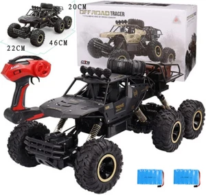 1:12 Big Black Gold 4WD 46CM RC Cars Electric Toy Car Monster Truck 6 Wheel Xmas - Picture 1 of 28
